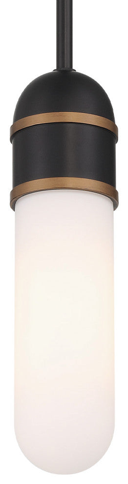 Crystorama Lighting Group CAP-8511 Capsule 3"W LED Mini Pendant - Matte Black /