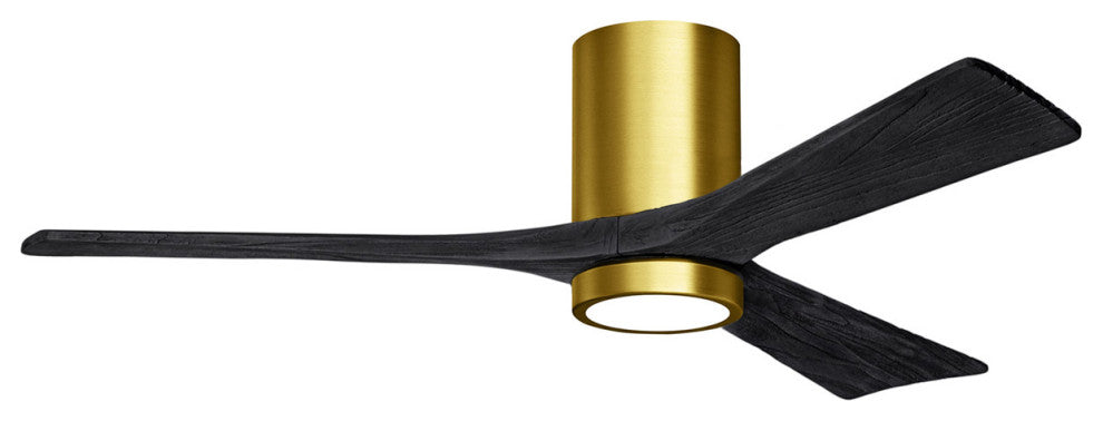 Matthews Fan Irene-3HLK With Lighting Kit, Brushed Brass, 52", Matte Black