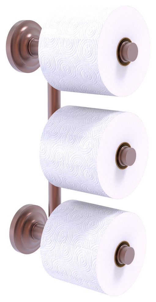 Que New 3 Roll Reserve Roll Toilet Paper Holder, Antique Copper