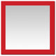 36"x36" Pop of Color Wall/Floor Mirror Art, Italian Red