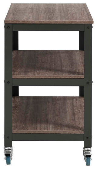 Modern Gray Walnut Vivify Tiered Serving Stand