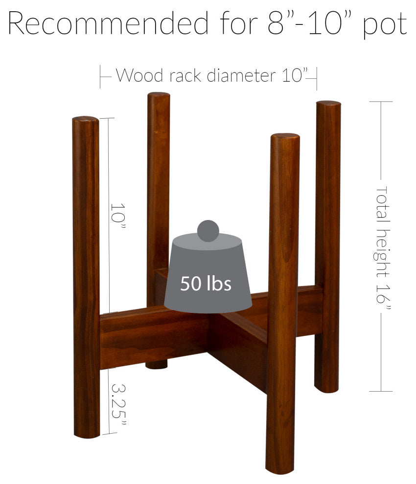 Wood Plant Display Stand, 10"