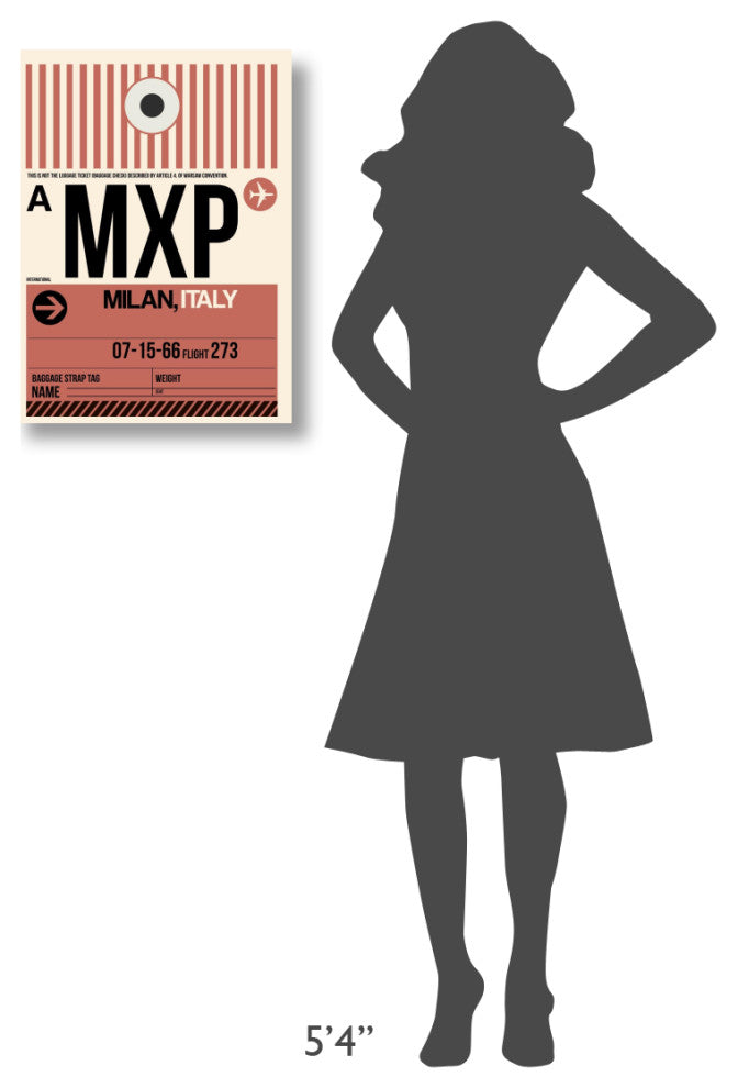 "MXP Milan Luggage Tag 1" Fine Art Print