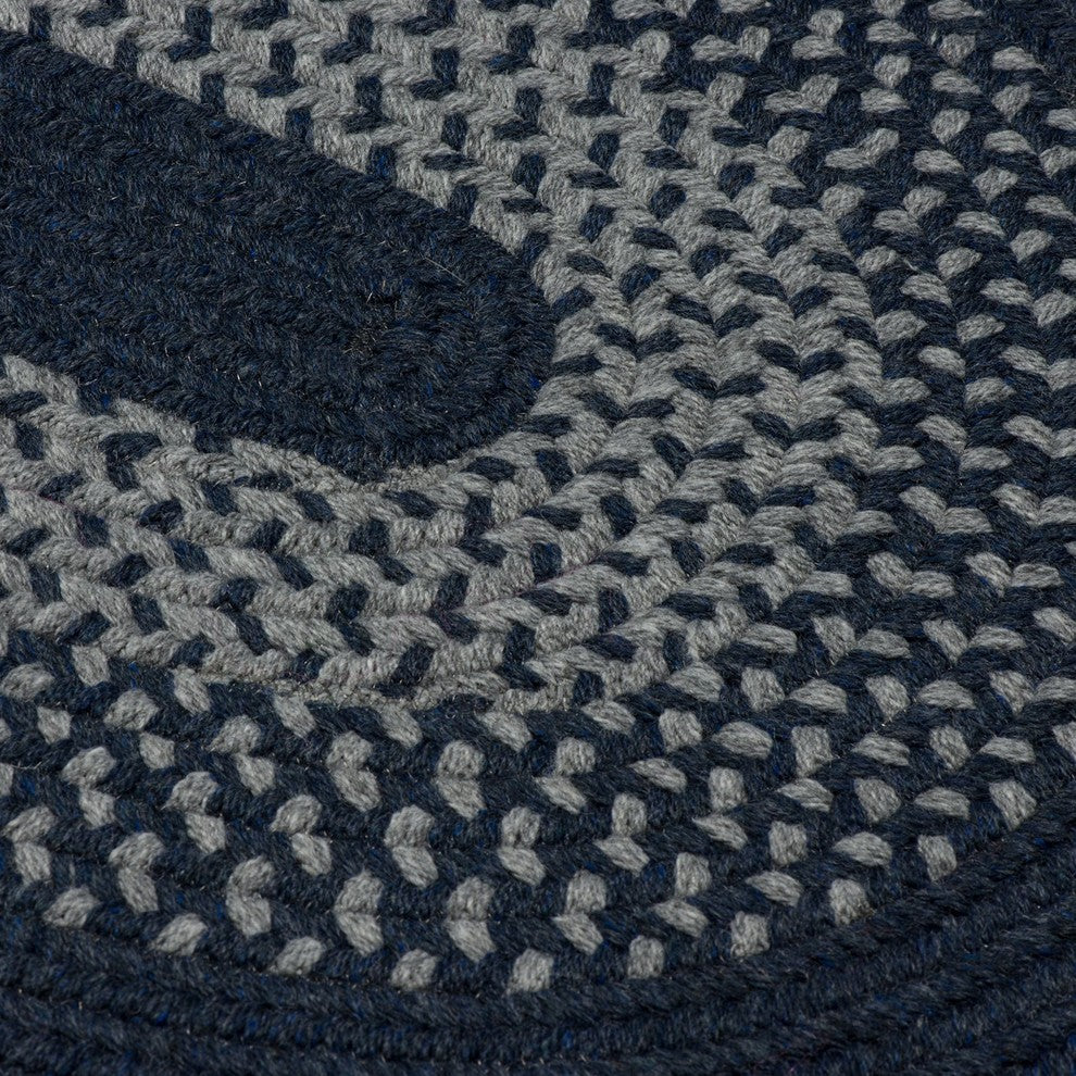Colonial Mills Madison MD24 Navy Traditional Area Rug, 3'x5' Oval