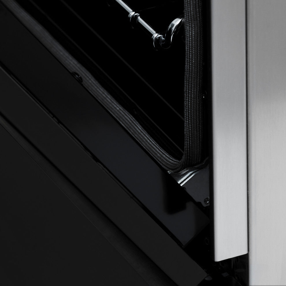 ZLINE 24 In. Professional Dual Fuel Range With Black Matte Door, RA-BLM-24