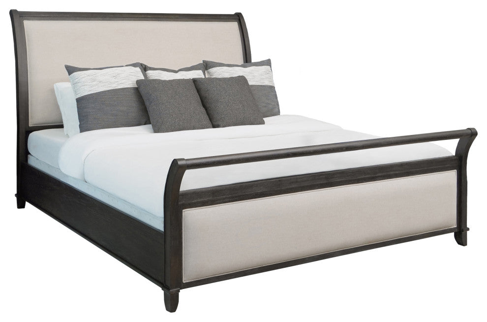 Cindi 3-PieceSleigh King Bedroom Set, Gray
