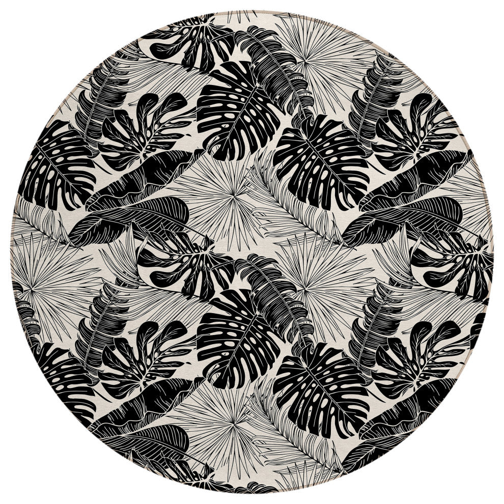 Indoor/Outdoor Tropics TC16 Eclipse Machine Washable 8' x 8' Round Rug