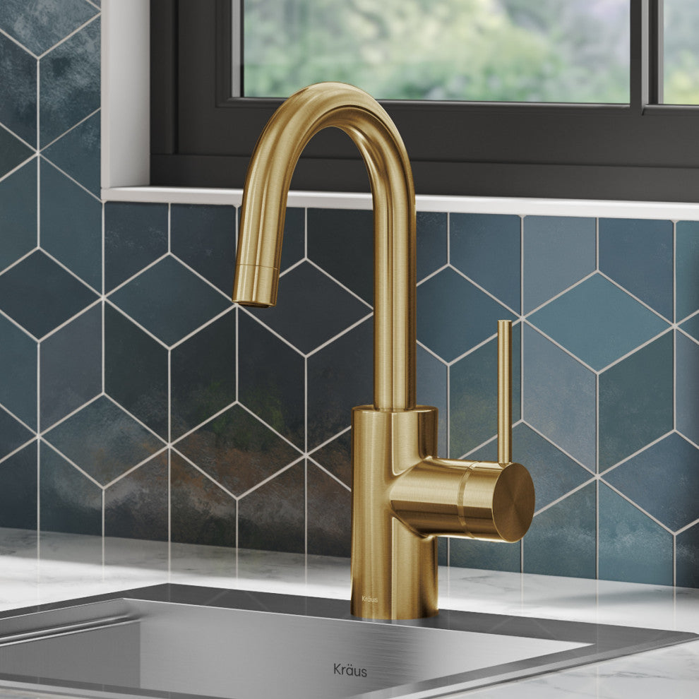 Oletto 1-Hole Kitchen Bar Faucet, Spot Free BB