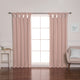 BANDTAB -Thermal Insulated Blackout Knotted Tab Curtain Set, Dustypink, 52" W X