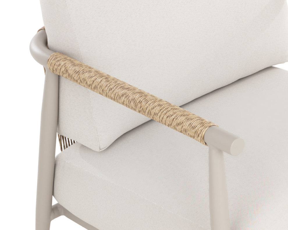 Muros Lounge Chair, Greige, Palazzo Cream
