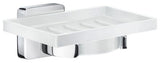 Ice Holder WithPorcelain Soap Dish, Polished Chrome