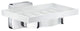 Ice Holder WithPorcelain Soap Dish, Polished Chrome