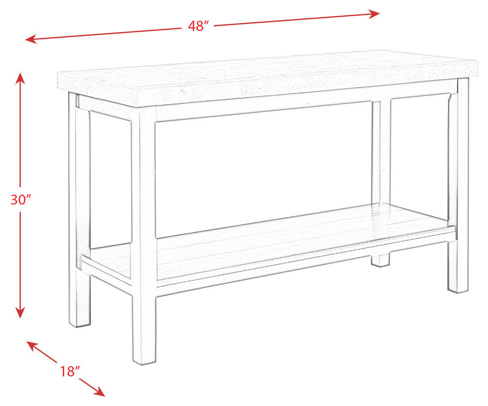 Picket House Furnishings Caleb Sofa Table w/ Marble Top