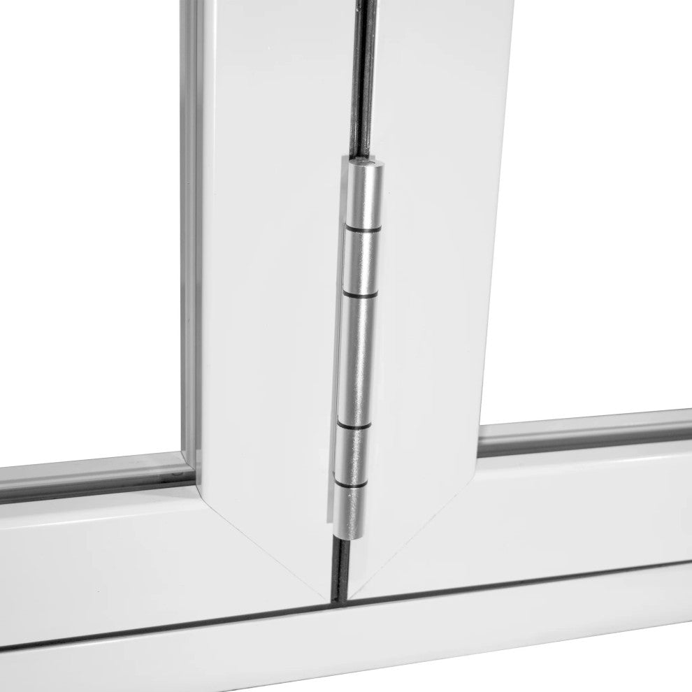 Aluminum folding patio doors 108"x96", white color. low e glass L-R03
