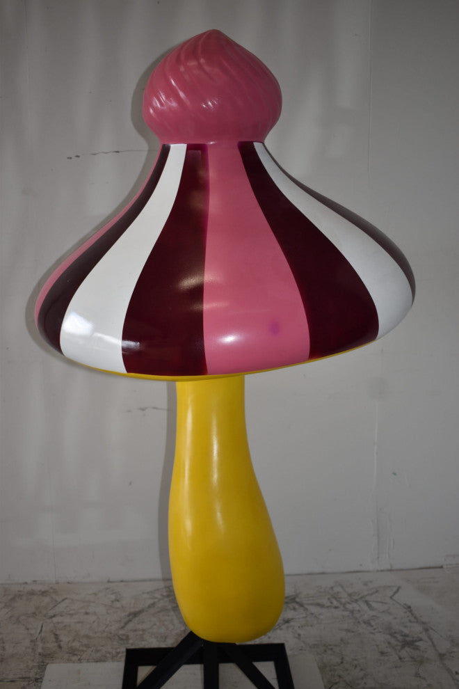 Happy Giant Mushroom Made of Resin for Indoors Outdoors Size: 34" x 34" x 64"H