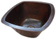 16" Rectangular Copper Kitchen Bar Prep Dual Mount