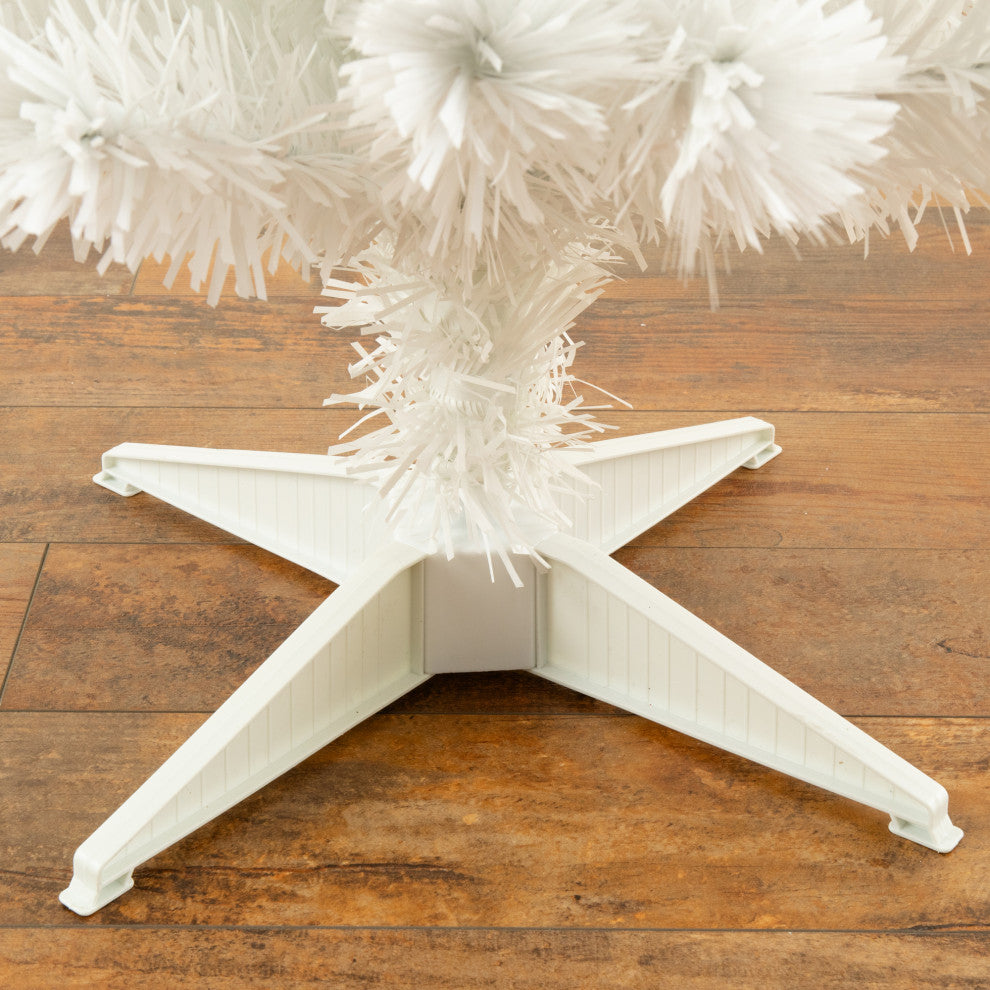 4ft. White Pre-Lit Fiber Optic Artificial Christmas Tree