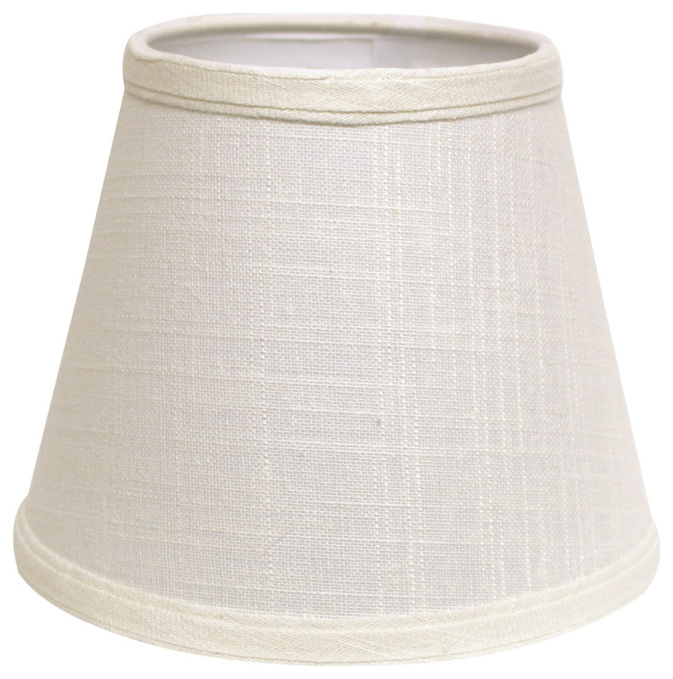 12" White Empire Hardback Slanted Linen Lampshade UF