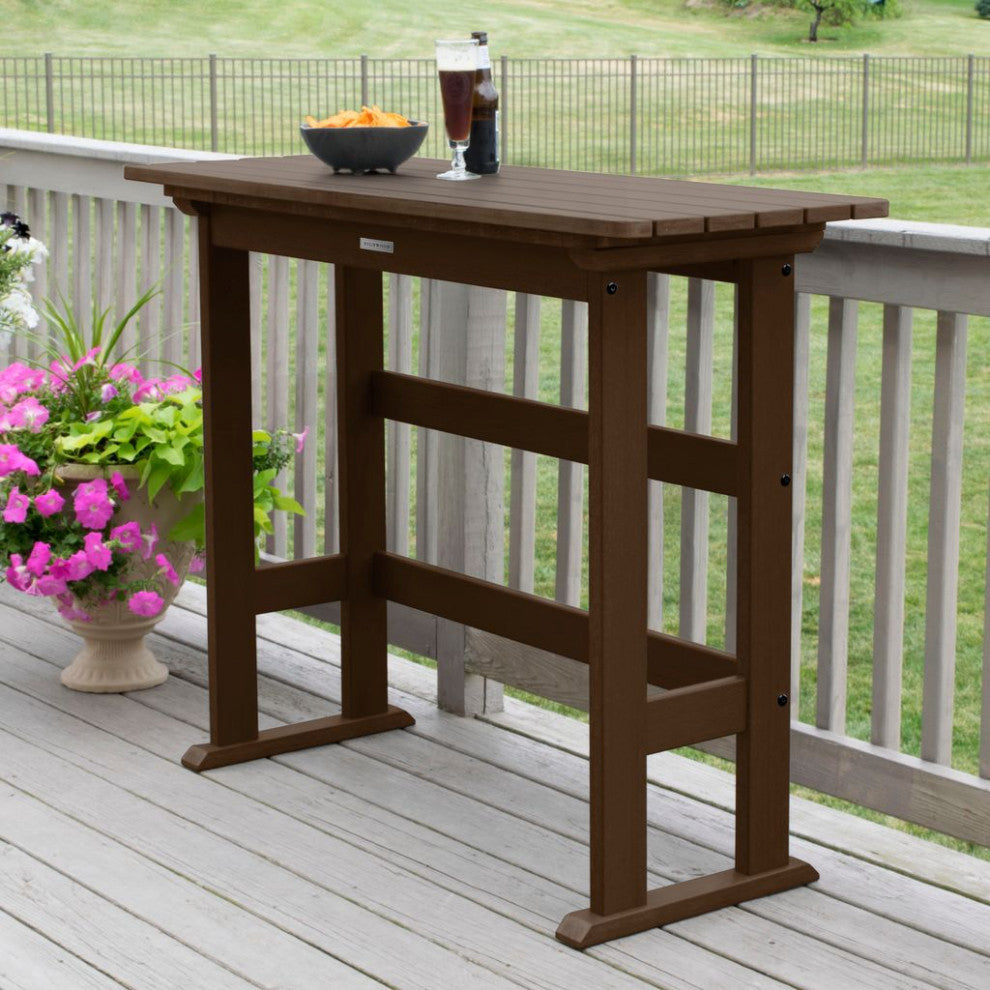 Lehigh Bar Height Balcony Table, Weathered Acorn