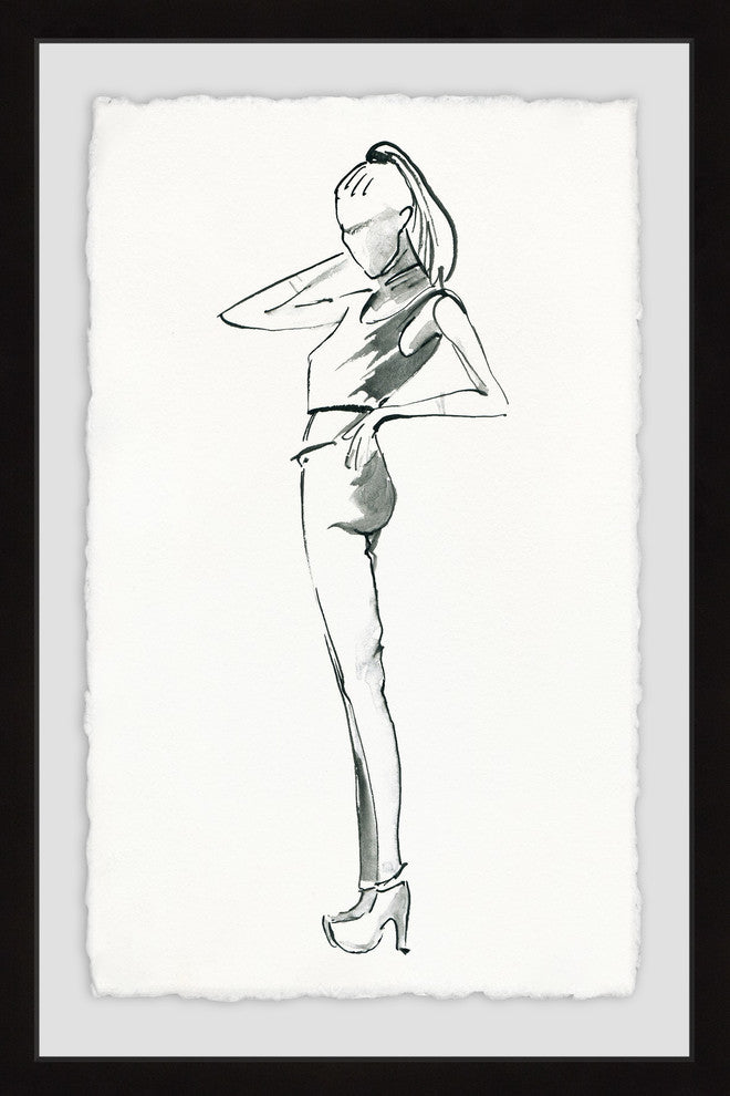 "Sporty Girl" Framed Painting Print, 20"x30"
