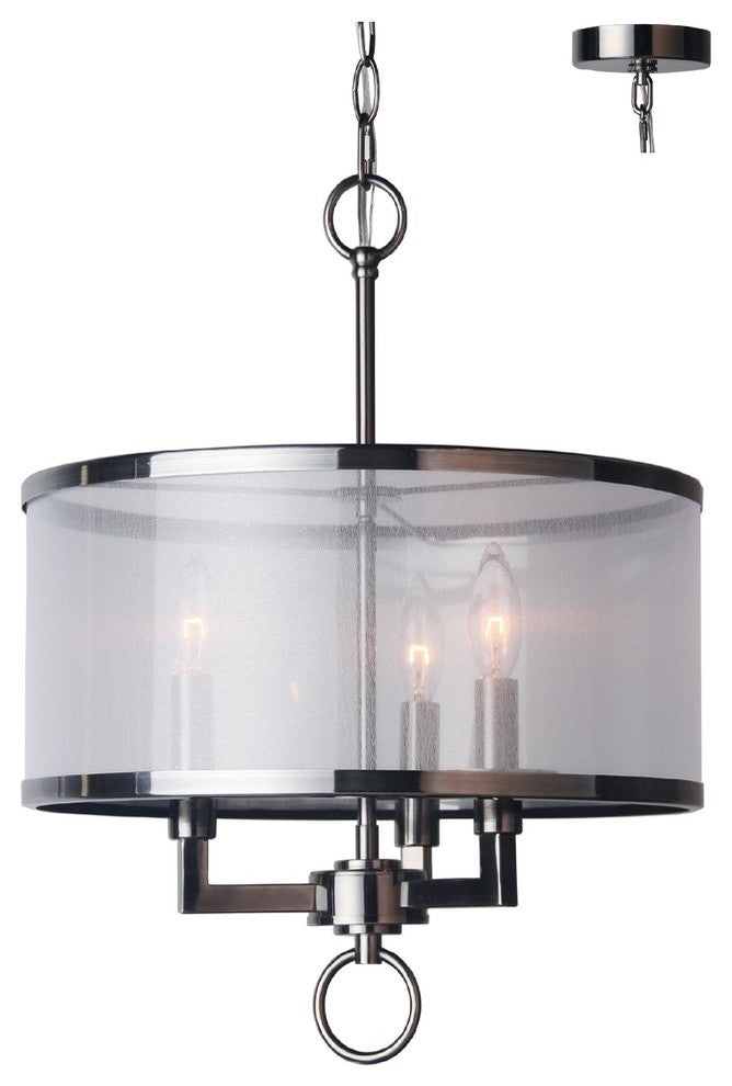 Jamison 3-Light Pendant Chandelier, Antique Nickel