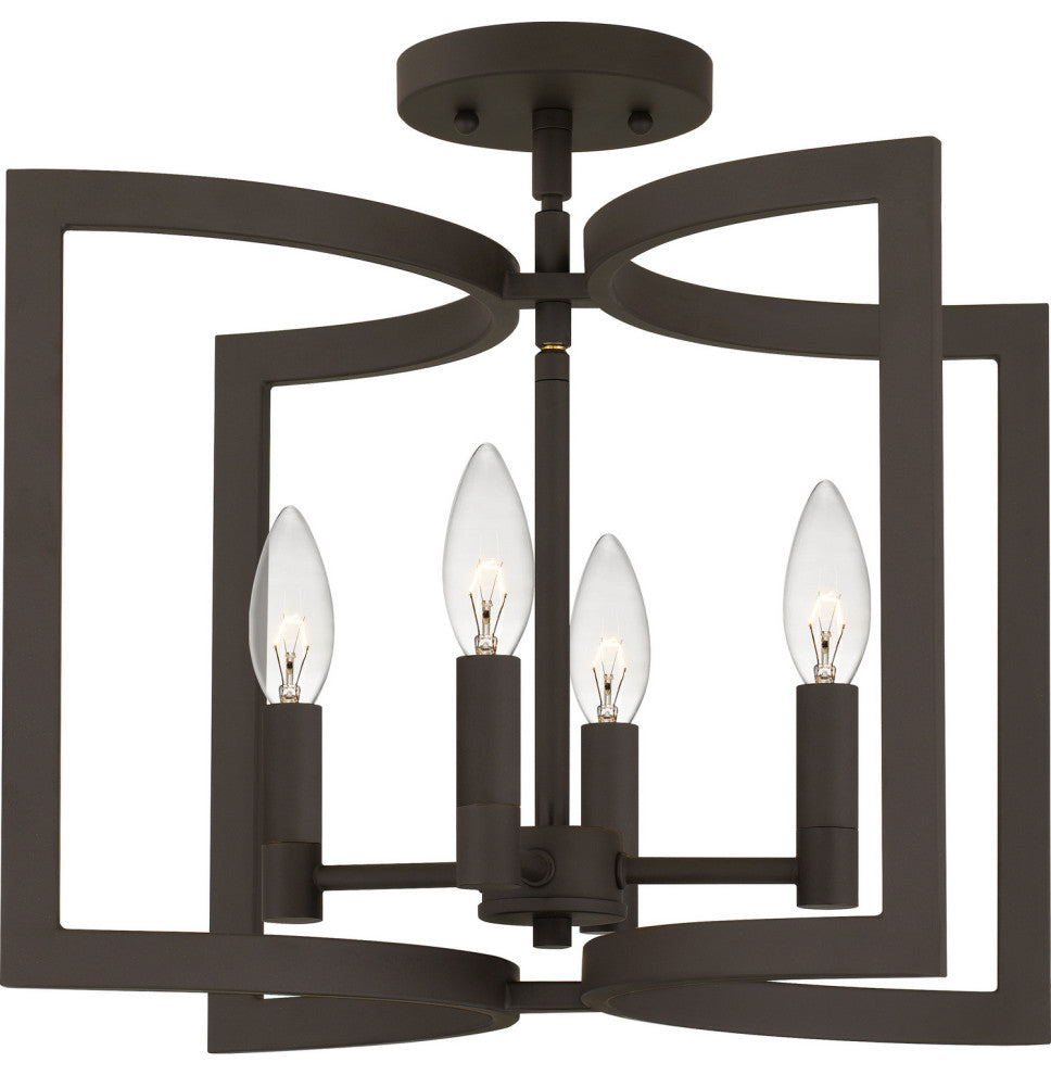 Quoizel BEU1712OZ 4-Light Semi-Flush Mount, Beaufain
