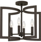 Quoizel BEU1712OZ 4-Light Semi-Flush Mount, Beaufain