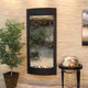 Pacifica Waters Indoor Water Fountain, Silver Mirror, Textured Black