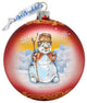 Happy Snowman Ball Ornament