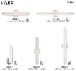 Livex Lighting Polished Chrome LED Light ADA Bath Vanity
