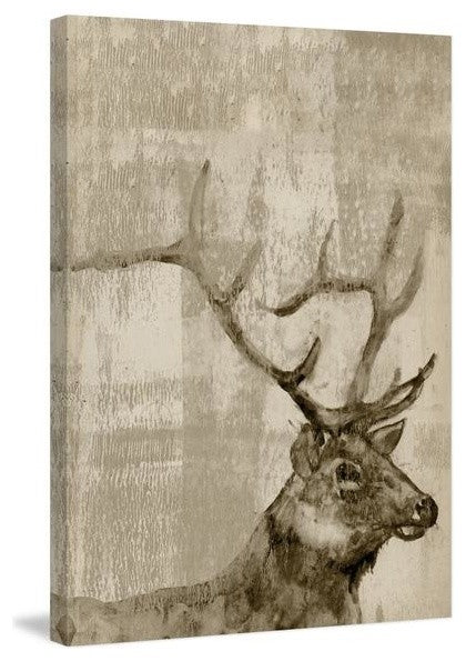 "Curious Buck" Painting Print on Wrapped Canvas, 24"x36"