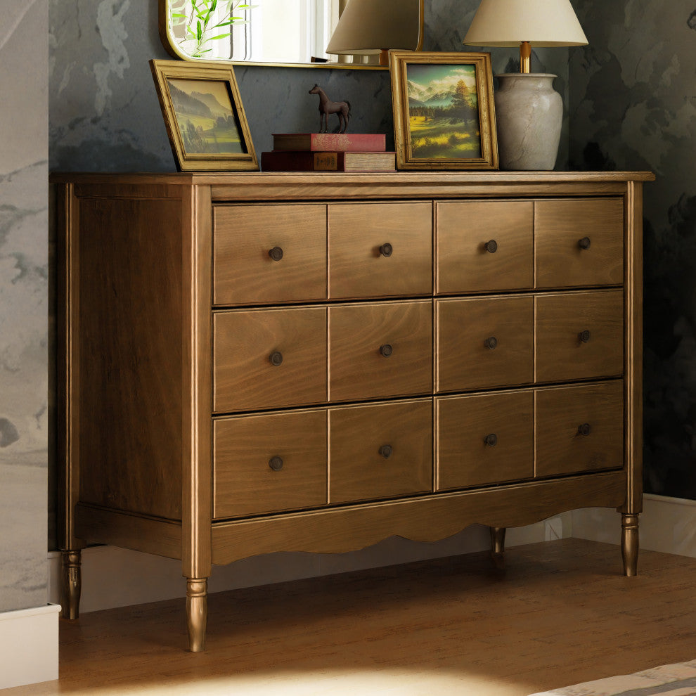 Liberty 6-Drawer Assembled Dresser, Natural Walnut