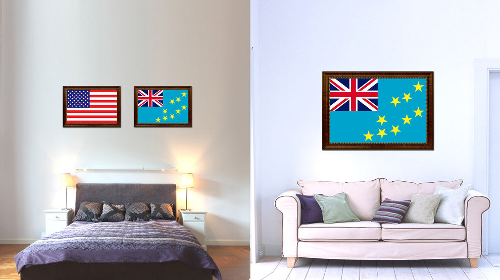 Tuvalu Country Flag Canvas Print, 15"x21"