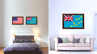 Tuvalu Country Flag Canvas Print, 15"x21"