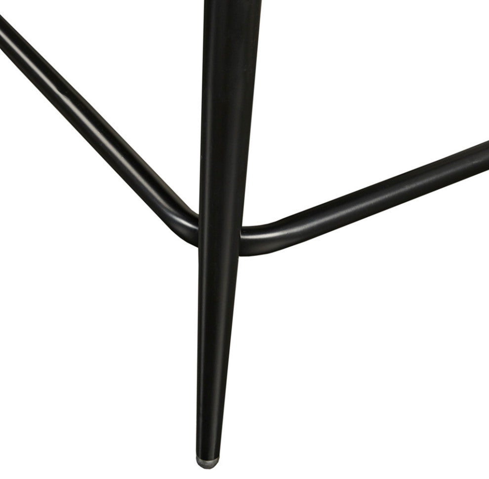 INK+IVY Henrick Sleek Modern Velvet Counter Stool With Tufted Back, Grey