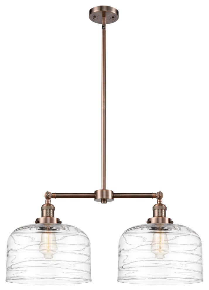 INNOVATIONS 209-AC-G713-L-LED 2-Light Island Light Antique Copper