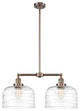 INNOVATIONS 209-AC-G713-L-LED 2-Light Island Light Antique Copper