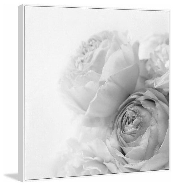 "Roses II" Floater Framed Painting Print on Canvas, 40"x40"