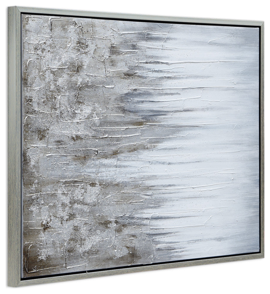 Iceberg Abstract Textured Metallic Hand Painted Wall Art by Martin Edwards