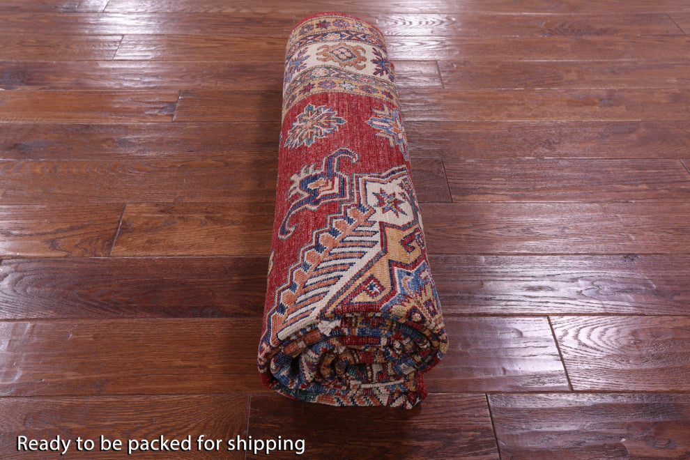 Super Kazak Handmade Wool Rug 5' 5" X 8' 1" Q10350