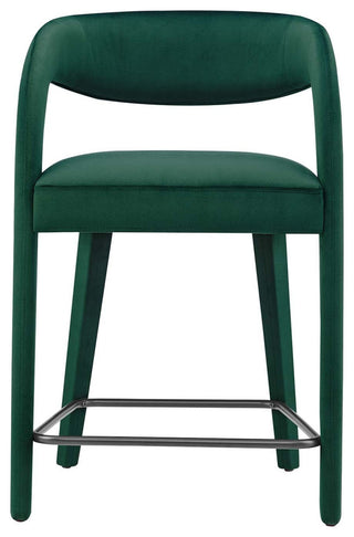 Howkin Counter Stool Performance Velvet, Set of 2, Green
