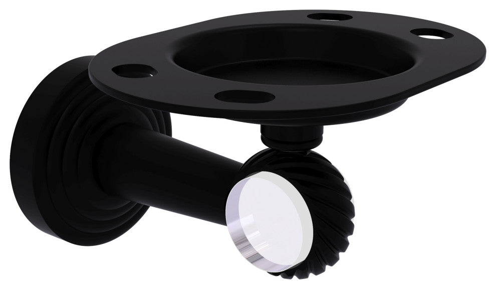 Pacific Beach Twisted Tumbler and Toothbrush Holder, Matte Black