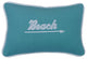 Embroidered "Beach" Pillow