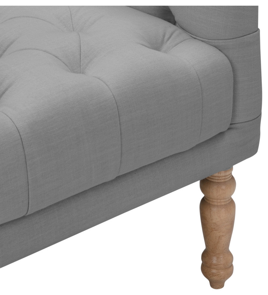 Rustic Manor Aadya Accent Chair Upholstered, Linen, Gray