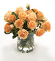 WaterlookÂ® Peach Roses in Glass Cylinder