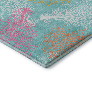 Addison Premium Washable Mayfield AMF182 Teal 2'3" x 7'6" Runner Rug