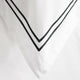Satin Stitched 100% Cotton Percale Duvet Set, King, Cal King, Black