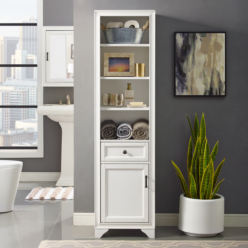 Tara Linen Cabinet, Vintage White
