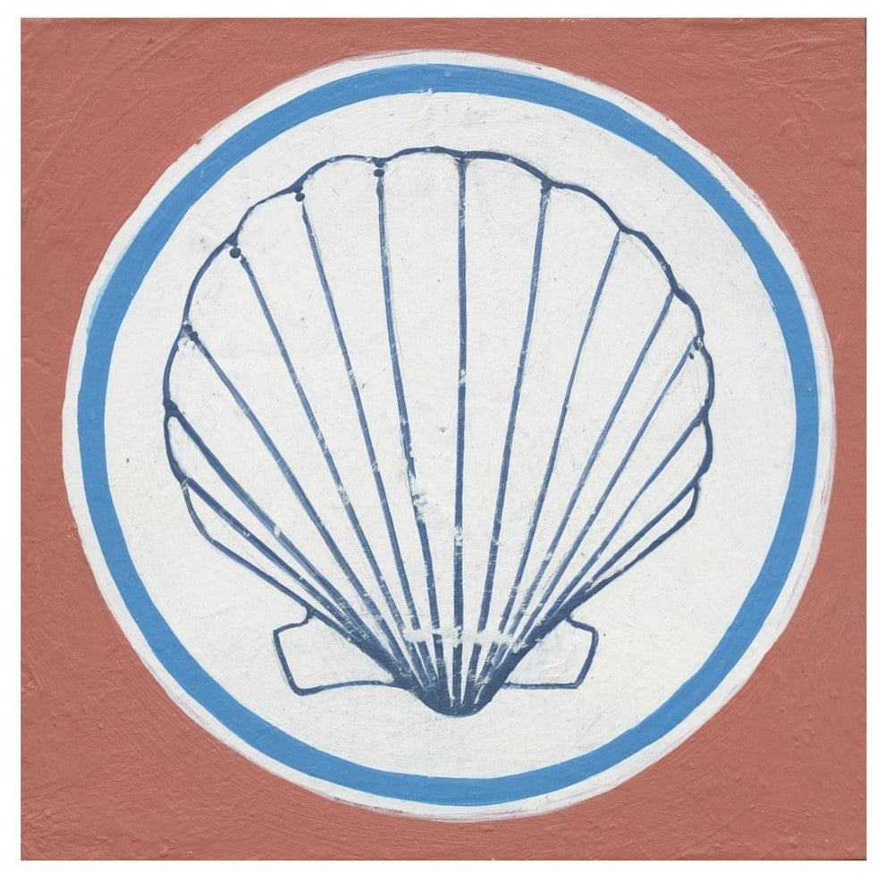 "Summer Shells II" Digital Paper Print by Kathrine Lovell, 26"x26"