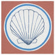 "Summer Shells II" Digital Paper Print by Kathrine Lovell, 26"x26"